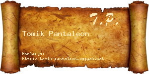 Tomik Pantaleon névjegykártya